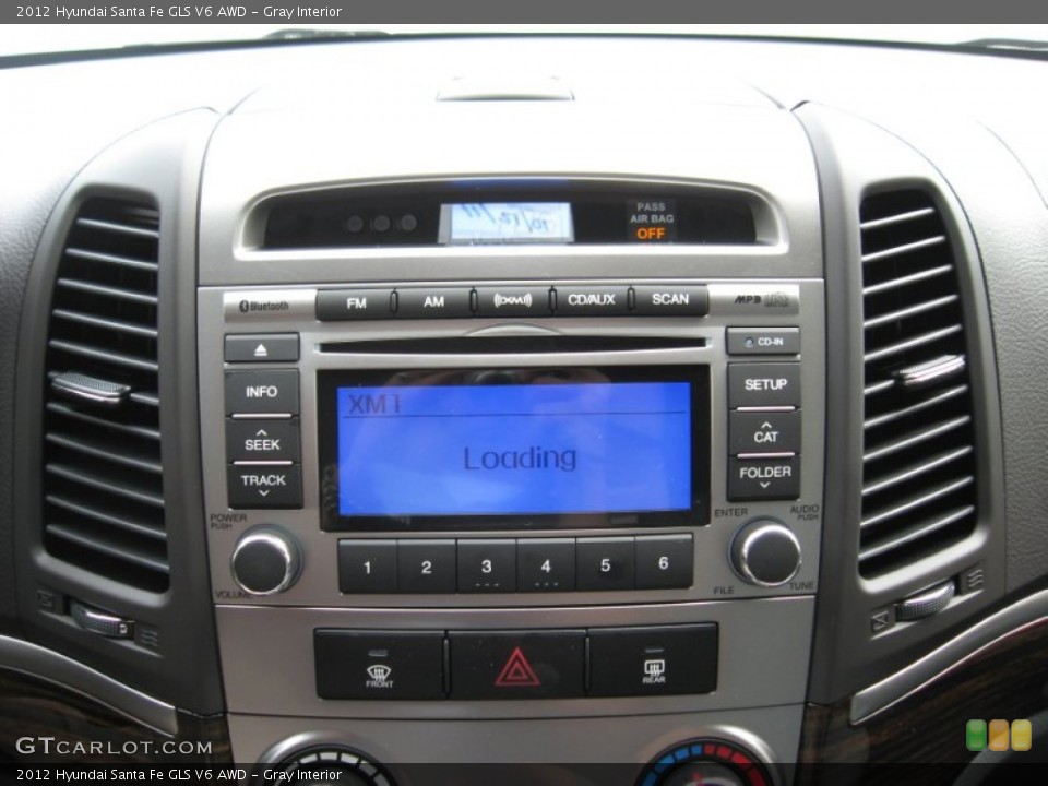 Gray Interior Audio System for the 2012 Hyundai Santa Fe GLS V6 AWD #55776173