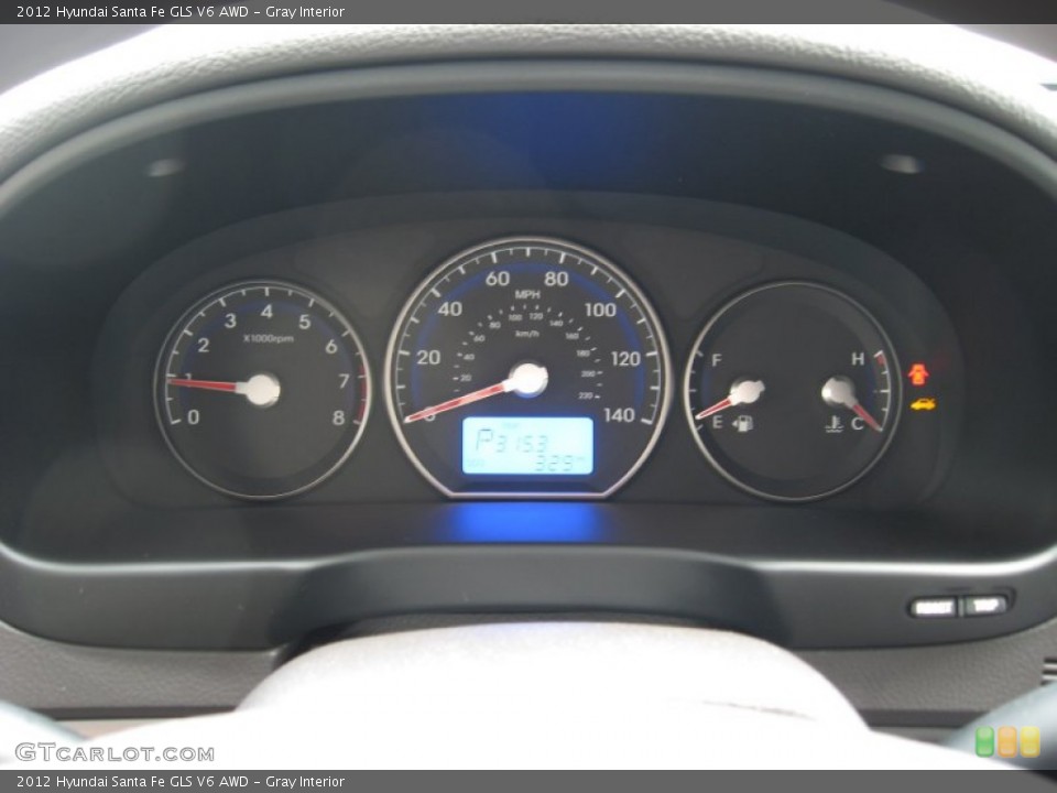 Gray Interior Gauges for the 2012 Hyundai Santa Fe GLS V6 AWD #55776208