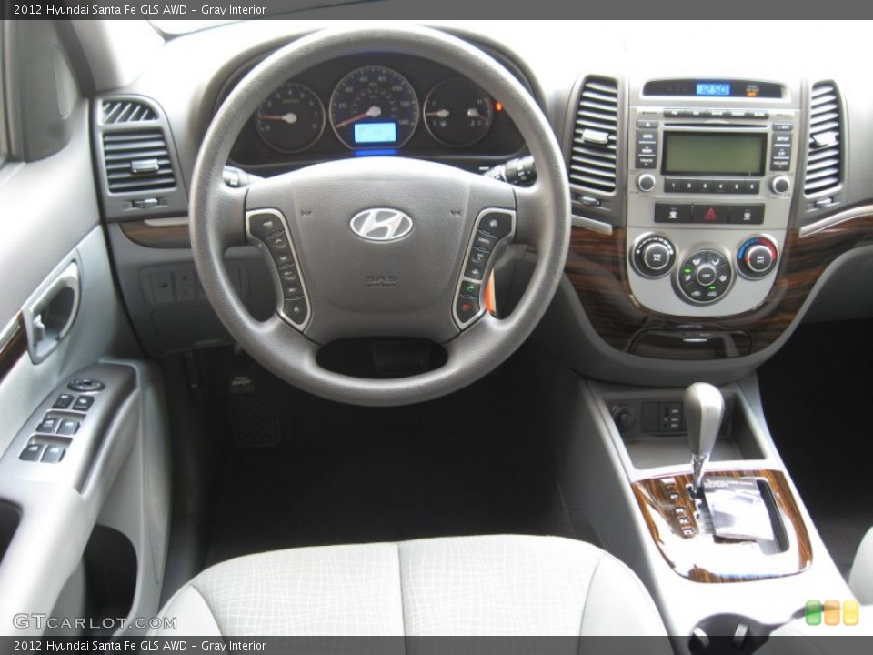 Gray Interior Dashboard for the 2012 Hyundai Santa Fe GLS AWD #55777657