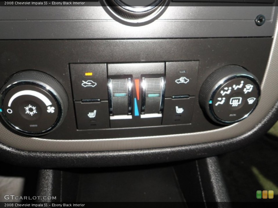Ebony Black Interior Controls for the 2008 Chevrolet Impala SS #55778877