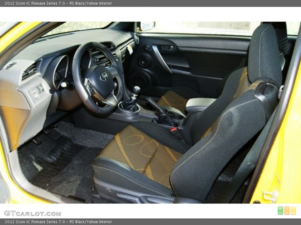 RS Black/Yellow Interior Photo for the 2012 Scion tC Release Series 7.0 #55784660