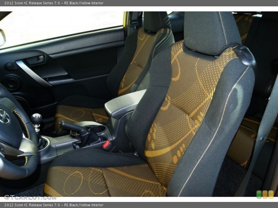 RS Black/Yellow Interior Photo for the 2012 Scion tC Release Series 7.0 #55784684