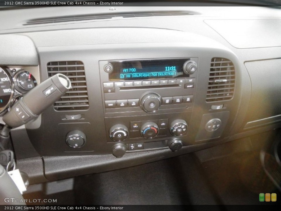 Ebony Interior Controls for the 2012 GMC Sierra 3500HD SLE Crew Cab 4x4 Chassis #55786034