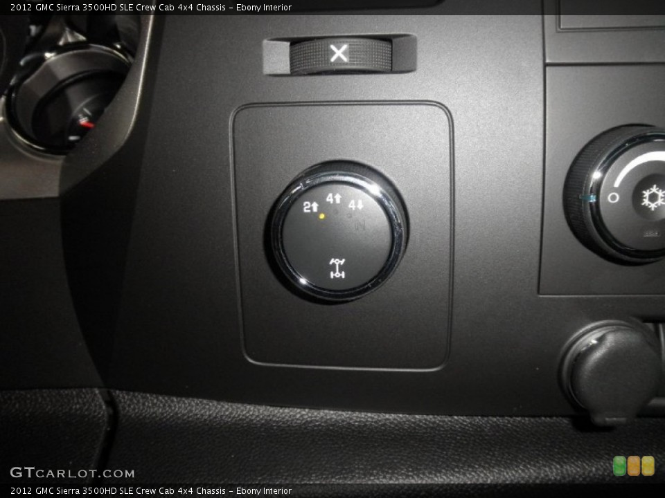 Ebony Interior Controls for the 2012 GMC Sierra 3500HD SLE Crew Cab 4x4 Chassis #55786043