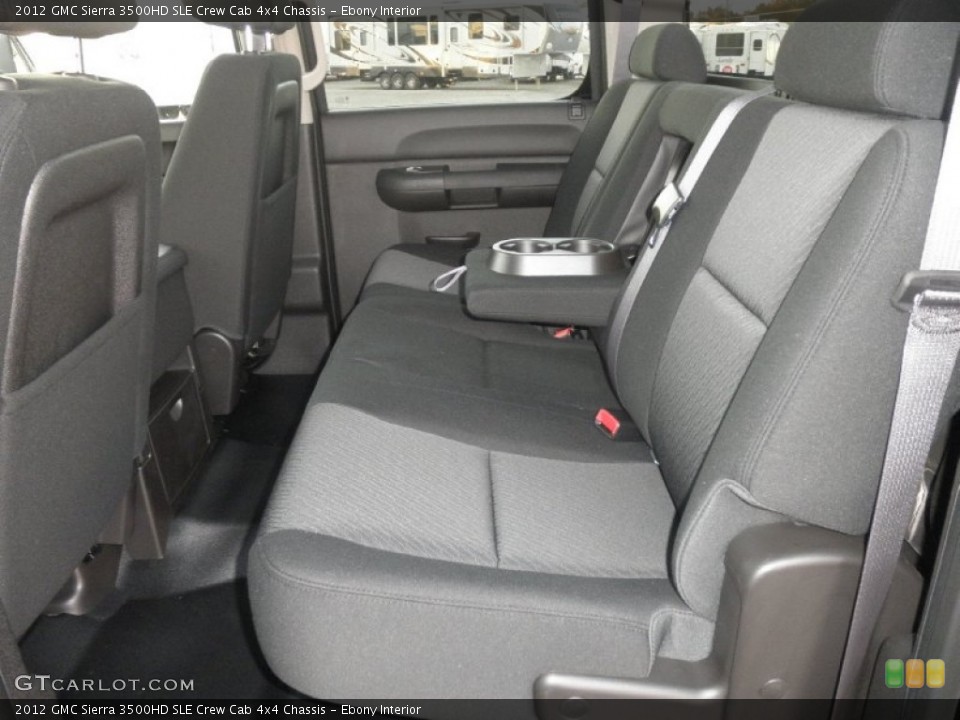 Ebony Interior Photo for the 2012 GMC Sierra 3500HD SLE Crew Cab 4x4 Chassis #55786091