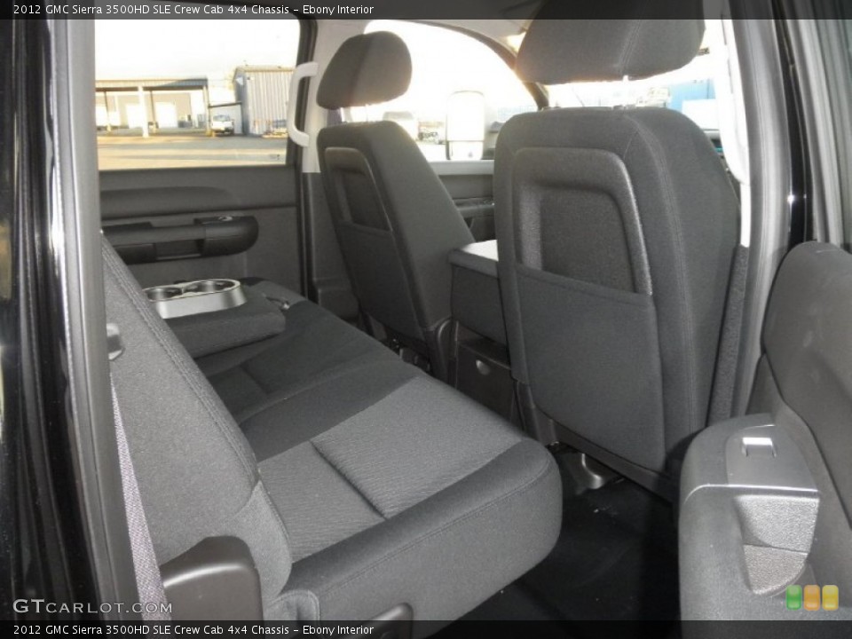 Ebony Interior Photo for the 2012 GMC Sierra 3500HD SLE Crew Cab 4x4 Chassis #55786127
