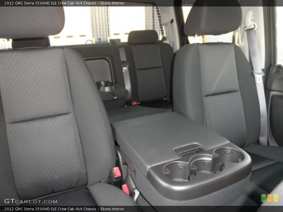 Ebony Interior Photo for the 2012 GMC Sierra 3500HD SLE Crew Cab 4x4 Chassis #55786145
