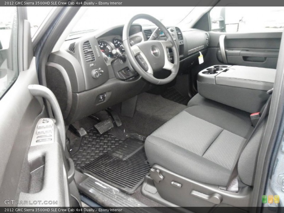 Ebony Interior Photo for the 2012 GMC Sierra 3500HD SLE Crew Cab 4x4 Dually #55787078