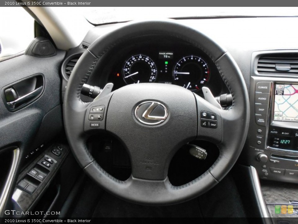 Black Interior Steering Wheel for the 2010 Lexus IS 350C Convertible #55787649