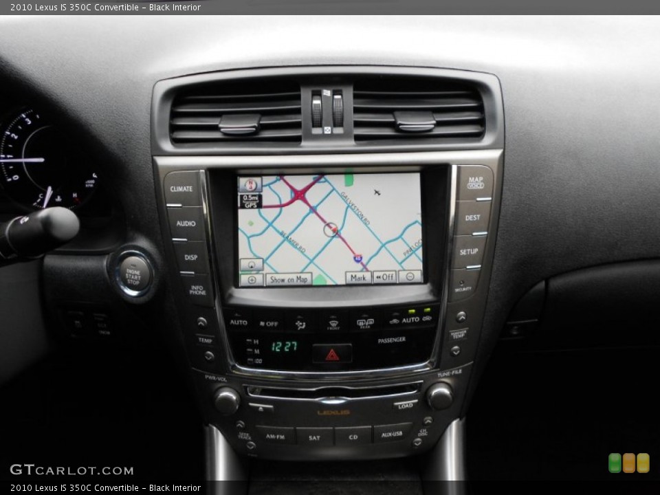 Black Interior Navigation for the 2010 Lexus IS 350C Convertible #55787657
