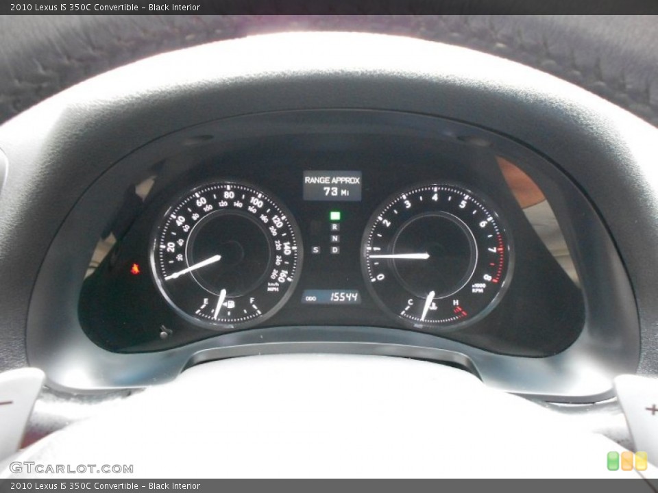 Black Interior Gauges for the 2010 Lexus IS 350C Convertible #55787702