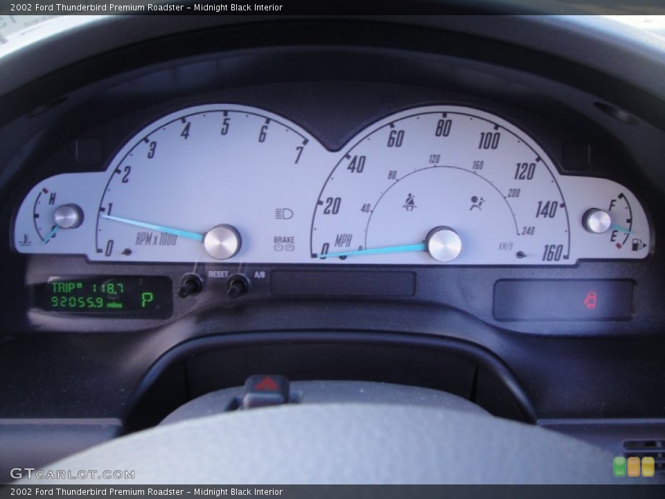 Midnight Black Interior Gauges for the 2002 Ford Thunderbird Premium Roadster #55790048