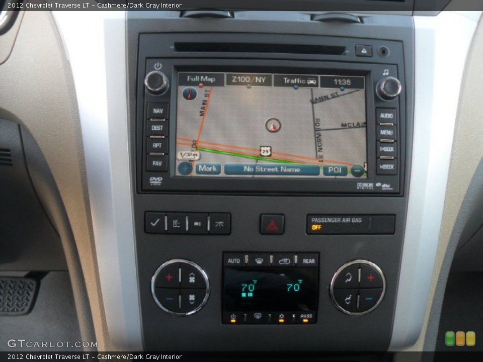 Cashmere/Dark Gray Interior Navigation for the 2012 Chevrolet Traverse LT #55792151