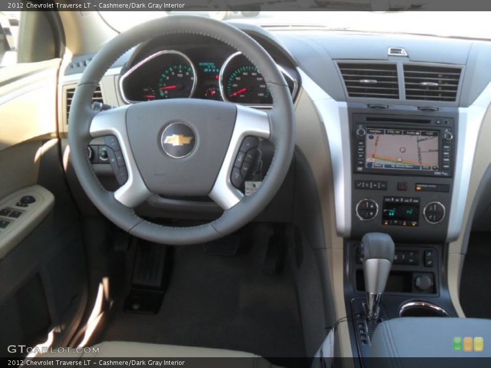 Cashmere/Dark Gray Interior Dashboard for the 2012 Chevrolet Traverse LT #55792194
