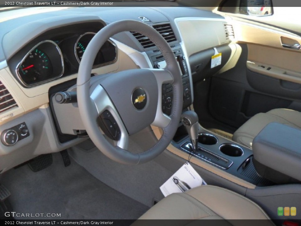 Cashmere/Dark Gray 2012 Chevrolet Traverse Interiors