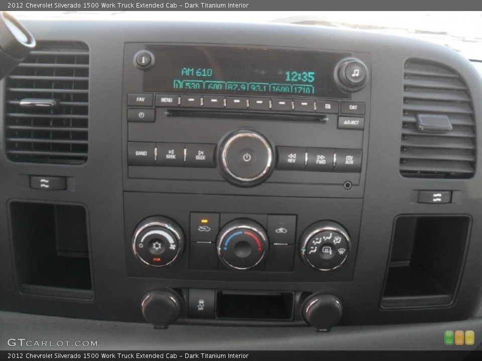 Dark Titanium Interior Controls for the 2012 Chevrolet Silverado 1500 Work Truck Extended Cab #55792394