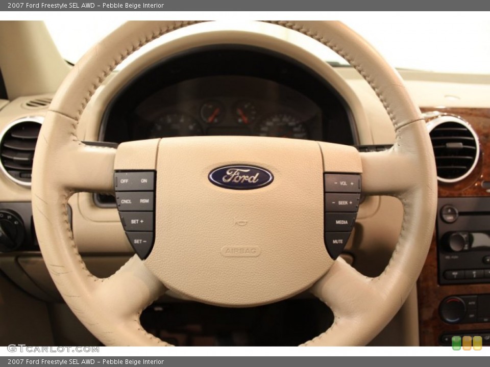 Pebble Beige Interior Steering Wheel for the 2007 Ford Freestyle SEL AWD #55794614