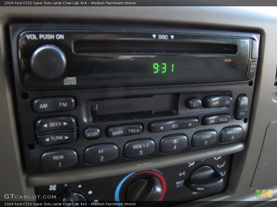 Medium Parchment Interior Audio System for the 2004 Ford F250 Super Duty Lariat Crew Cab 4x4 #55795712