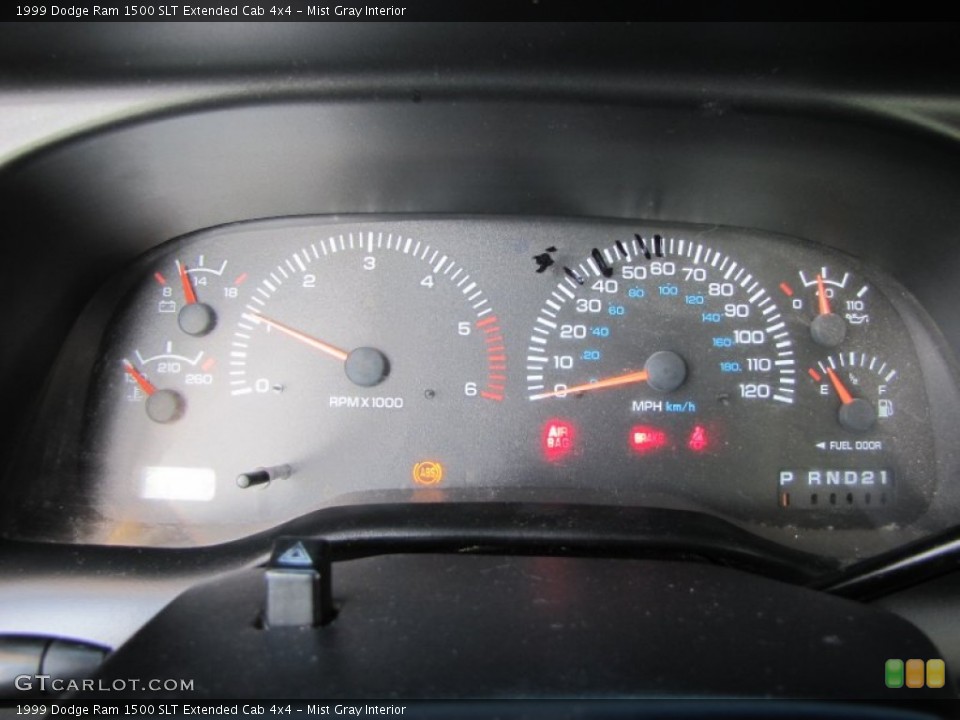 Mist Gray Interior Gauges for the 1999 Dodge Ram 1500 SLT Extended Cab 4x4 #55795880