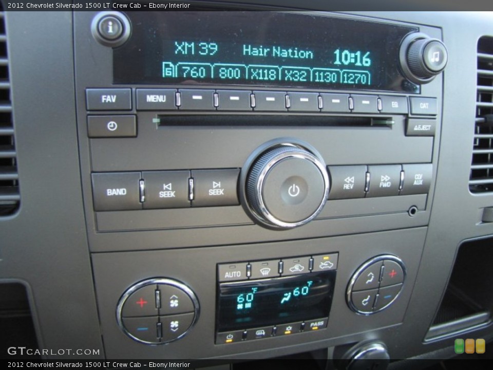 Ebony Interior Audio System for the 2012 Chevrolet Silverado 1500 LT Crew Cab #55796924