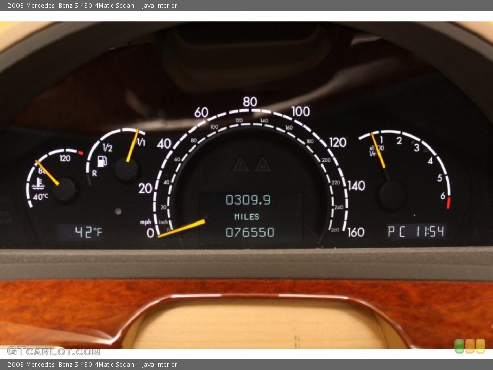 Java Interior Gauges for the 2003 Mercedes-Benz S 430 4Matic Sedan #55796980