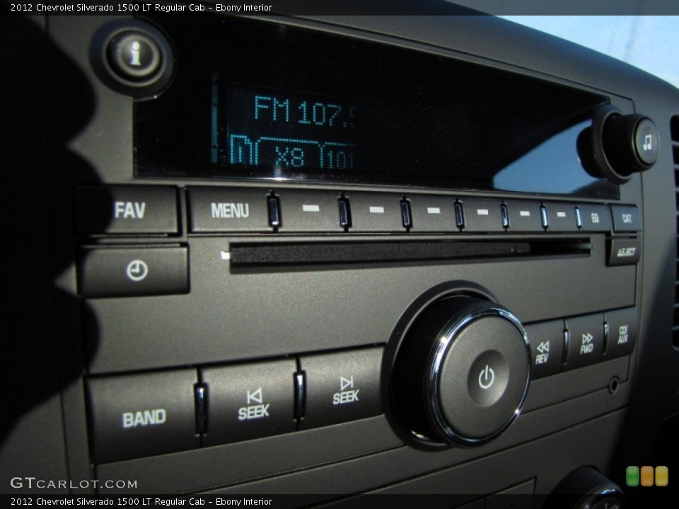 Ebony Interior Audio System for the 2012 Chevrolet Silverado 1500 LT Regular Cab #55797056
