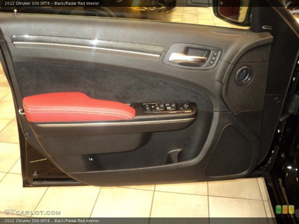 Black/Radar Red Interior Door Panel for the 2012 Chrysler 300 SRT8 #55797793