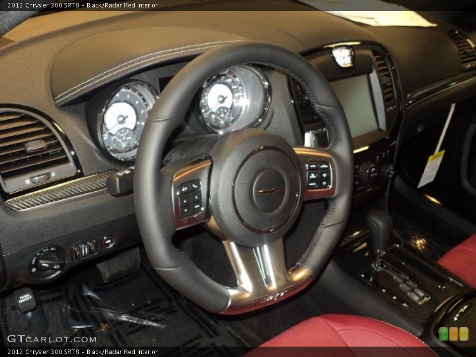 Black/Radar Red Interior Steering Wheel for the 2012 Chrysler 300 SRT8 #55797824