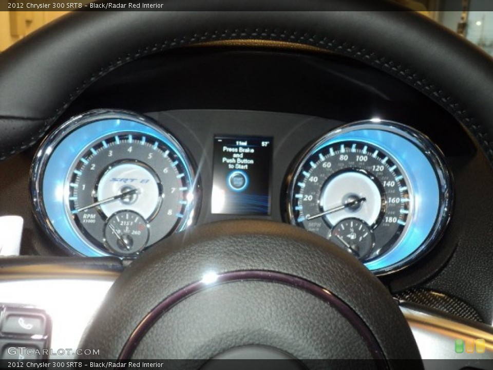 Black/Radar Red Interior Gauges for the 2012 Chrysler 300 SRT8 #55797827