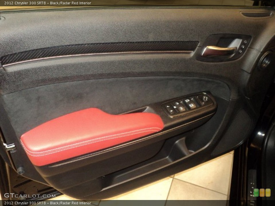 Black/Radar Red Interior Door Panel for the 2012 Chrysler 300 SRT8 #55797830