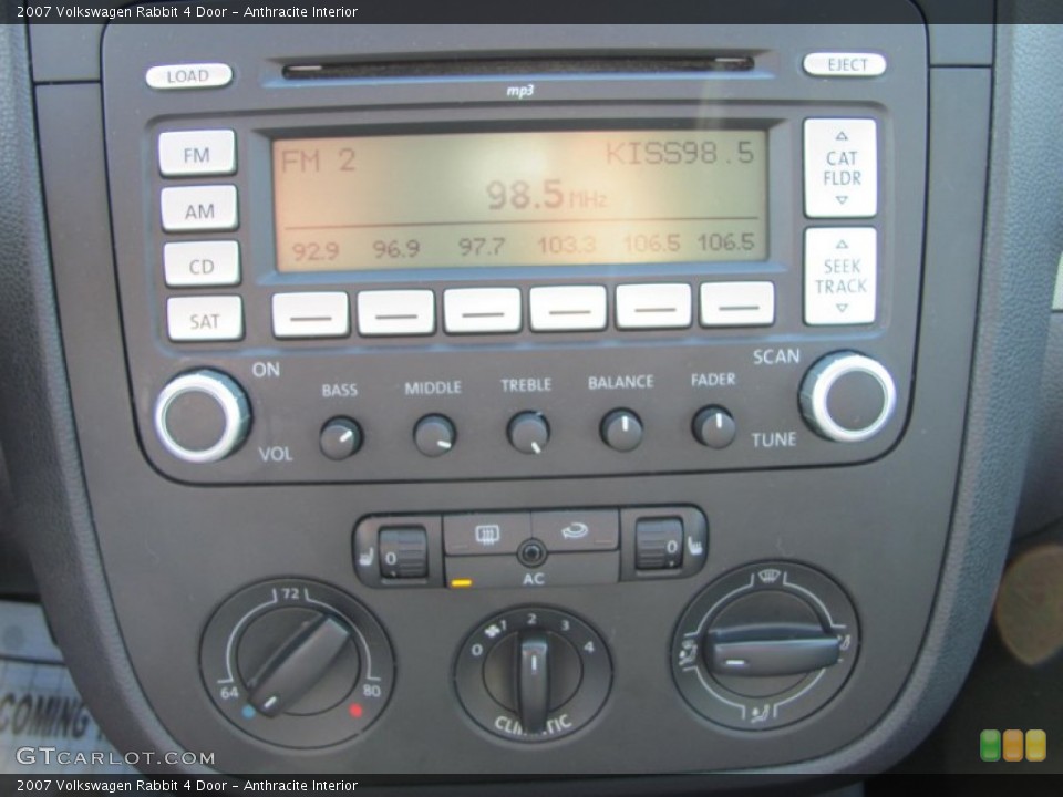 Anthracite Interior Controls for the 2007 Volkswagen Rabbit 4 Door #55797917