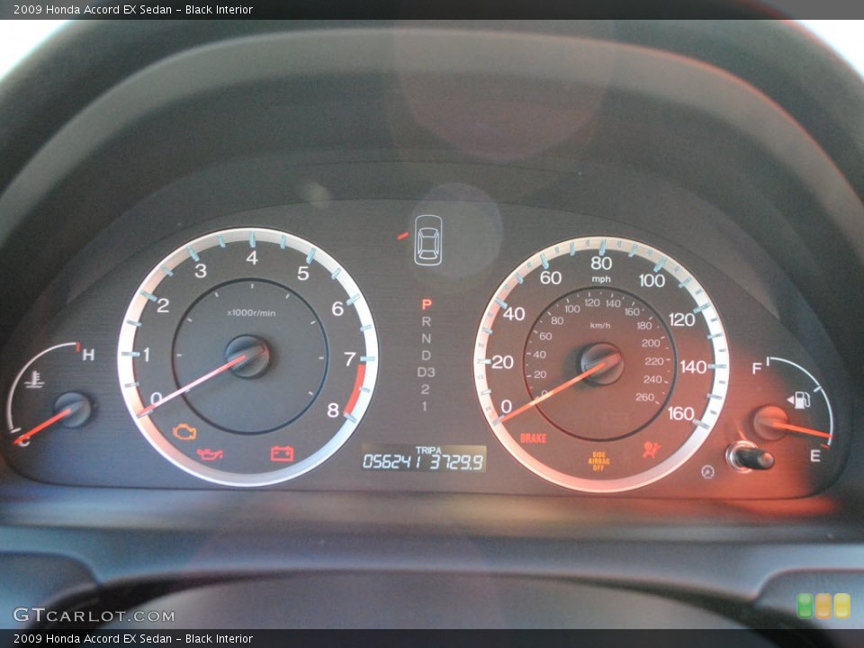 Black Interior Gauges for the 2009 Honda Accord EX Sedan #55798238