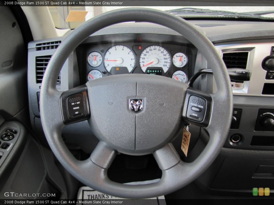 Medium Slate Gray Interior Steering Wheel for the 2008 Dodge Ram 1500 ST Quad Cab 4x4 #55799020