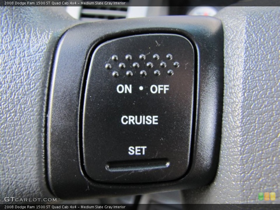 Medium Slate Gray Interior Controls for the 2008 Dodge Ram 1500 ST Quad Cab 4x4 #55799033