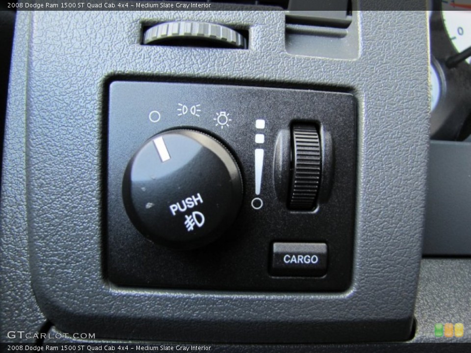 Medium Slate Gray Interior Controls for the 2008 Dodge Ram 1500 ST Quad Cab 4x4 #55799069
