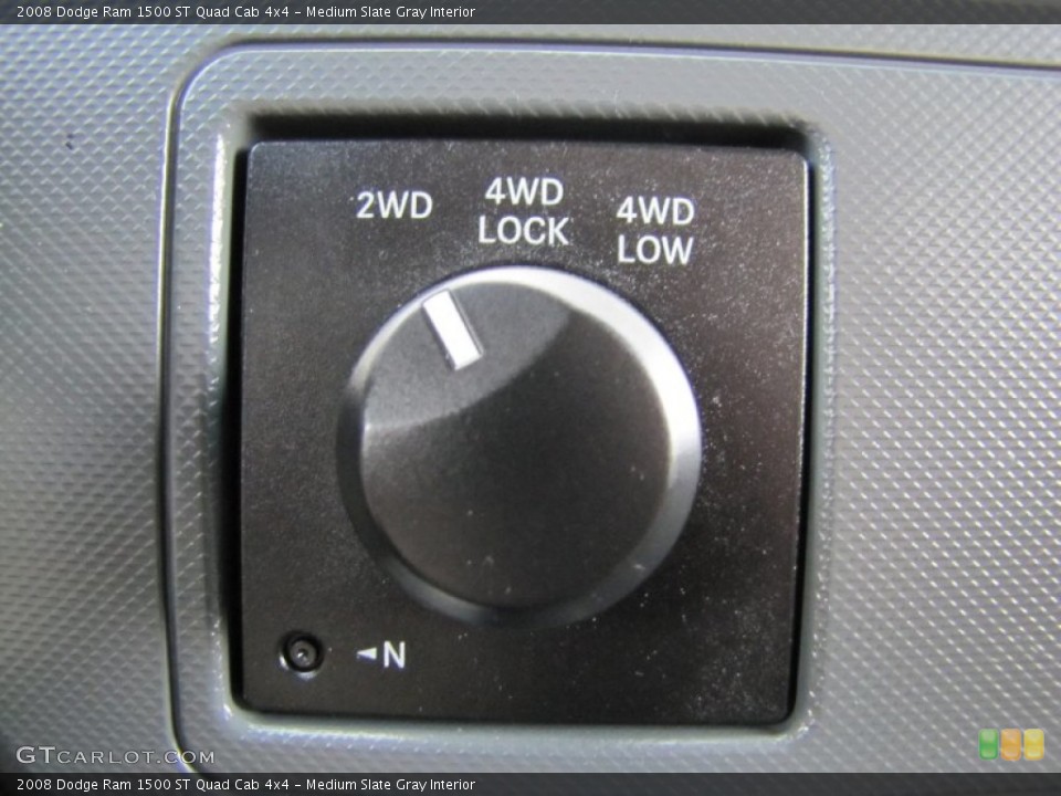 Medium Slate Gray Interior Controls for the 2008 Dodge Ram 1500 ST Quad Cab 4x4 #55799078