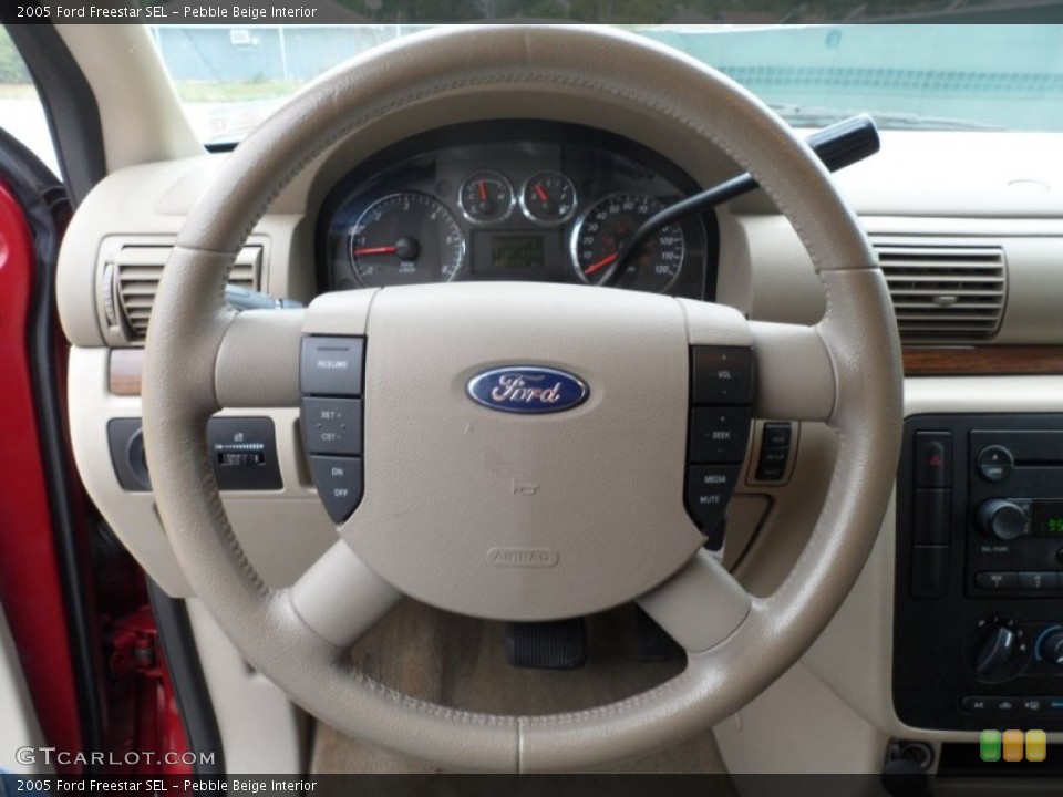 Pebble Beige Interior Steering Wheel for the 2005 Ford Freestar SEL #55803164
