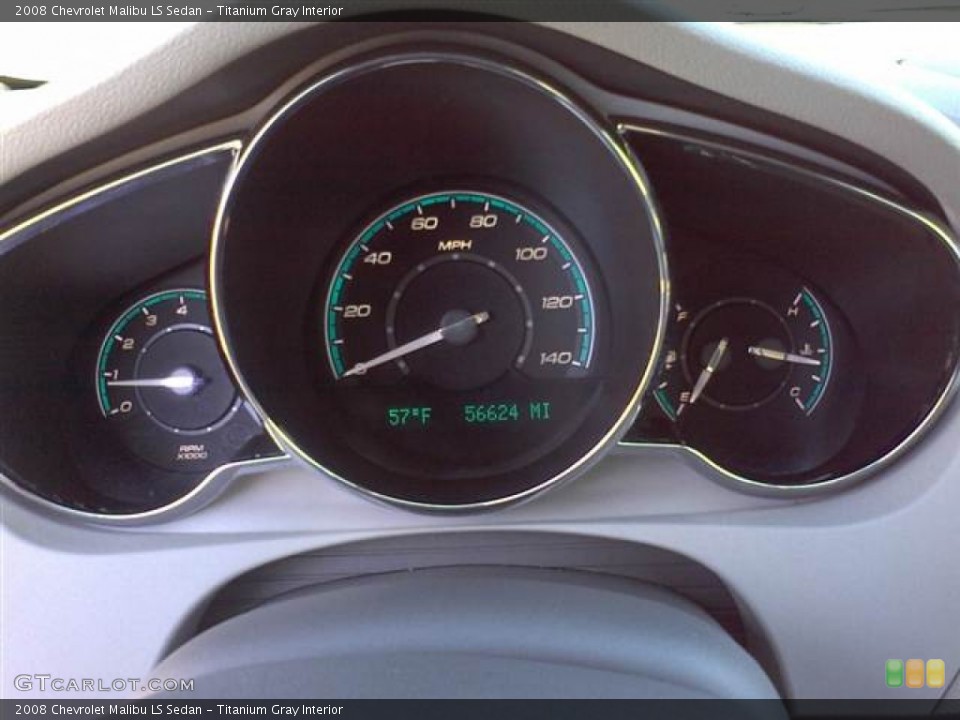 Titanium Gray Interior Gauges for the 2008 Chevrolet Malibu LS Sedan #55803824