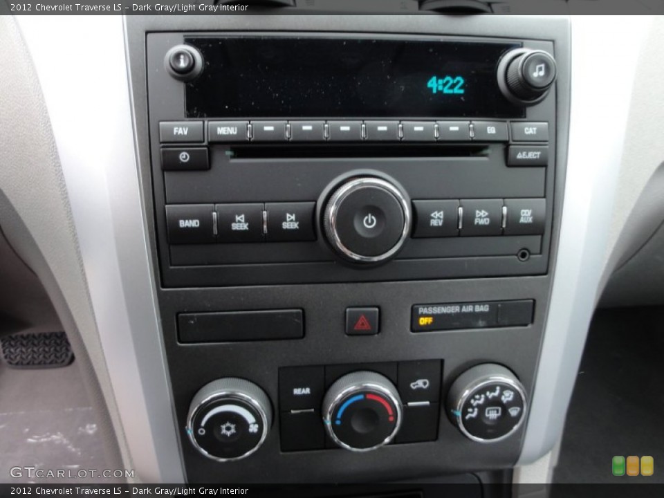 Dark Gray/Light Gray Interior Audio System for the 2012 Chevrolet Traverse LS #55804993