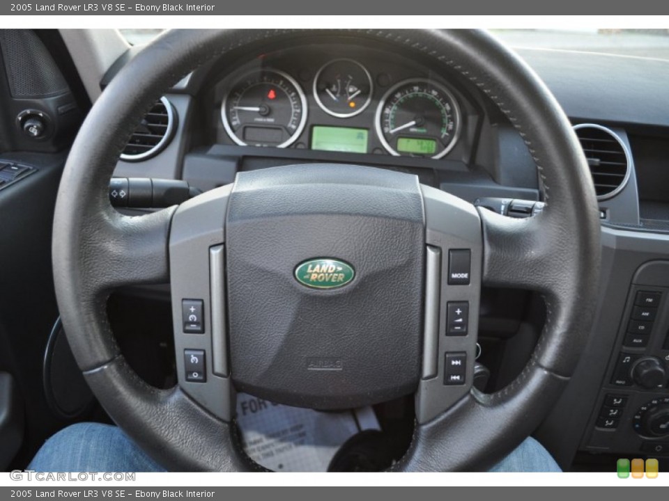 Ebony Black Interior Steering Wheel for the 2005 Land Rover LR3 V8 SE #55805216