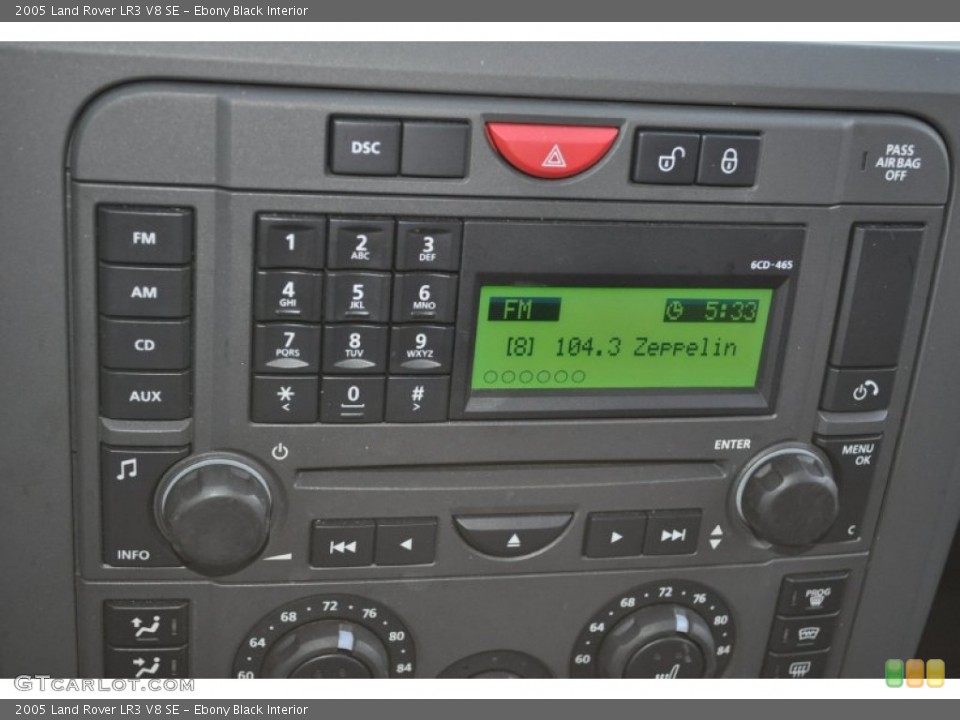 Ebony Black Interior Audio System for the 2005 Land Rover LR3 V8 SE #55805243