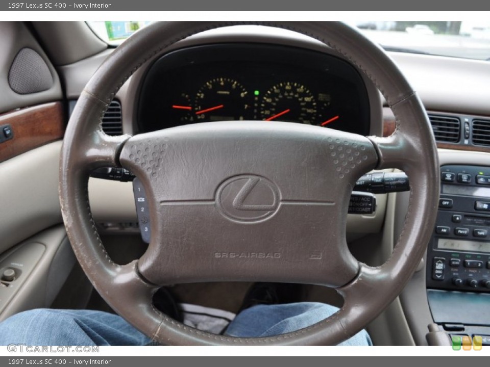 Ivory Interior Steering Wheel for the 1997 Lexus SC 400 #55806416