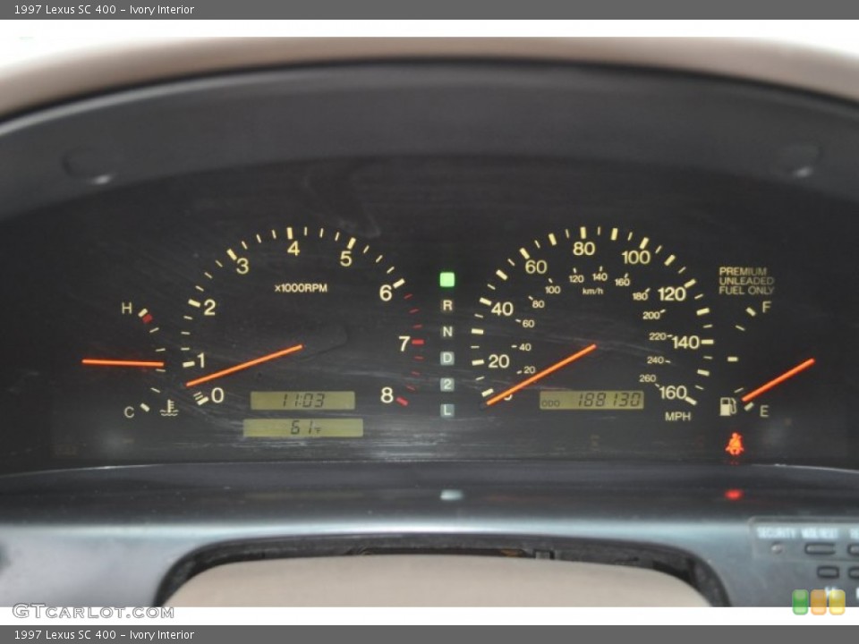 Ivory Interior Gauges for the 1997 Lexus SC 400 #55806425
