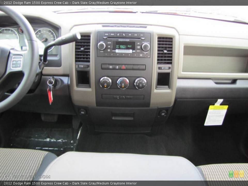 Dark Slate Gray/Medium Graystone Interior Dashboard for the 2012 Dodge Ram 1500 Express Crew Cab #55807622