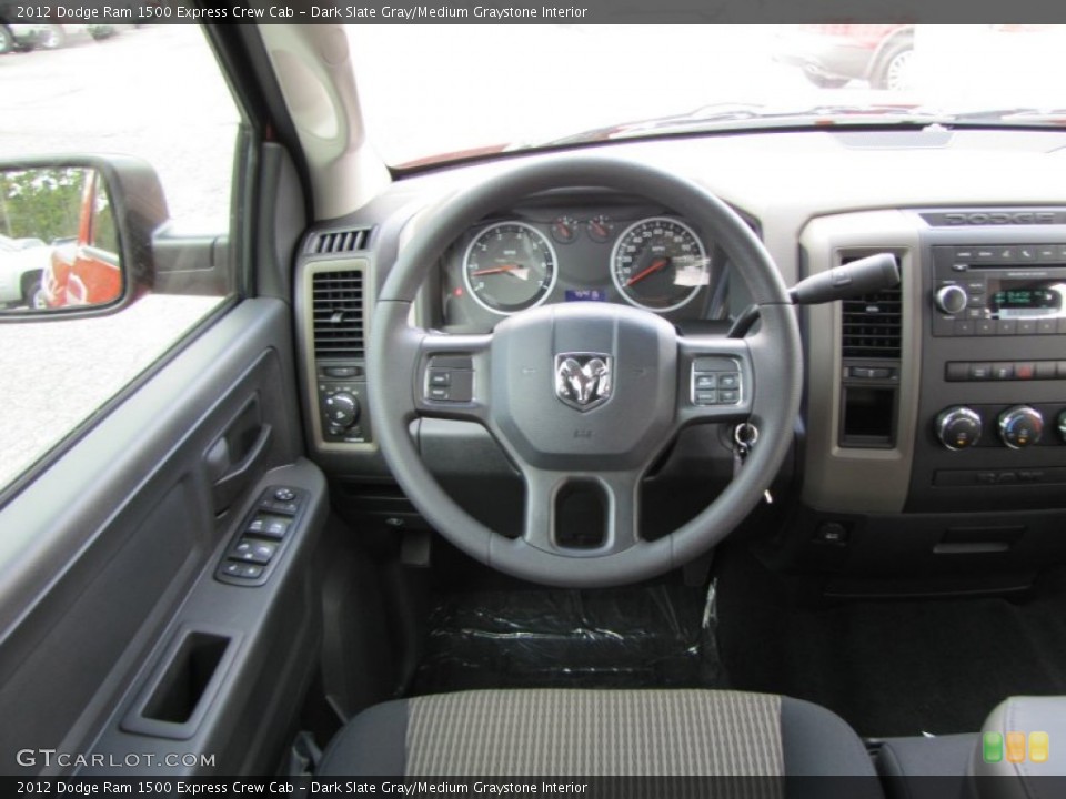 Dark Slate Gray/Medium Graystone Interior Steering Wheel for the 2012 Dodge Ram 1500 Express Crew Cab #55807626