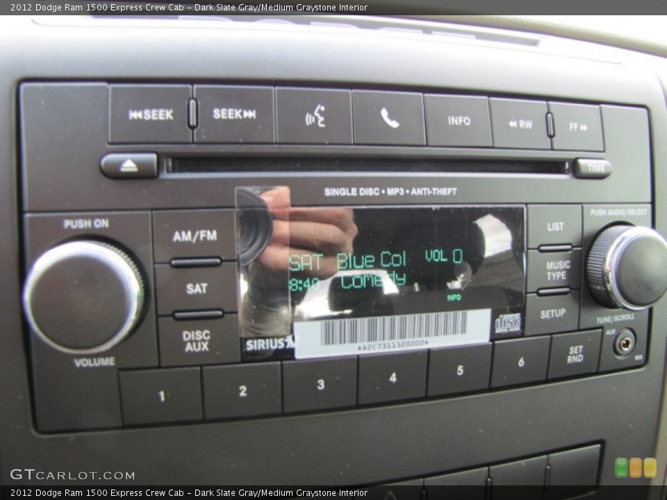 Dark Slate Gray/Medium Graystone Interior Audio System for the 2012 Dodge Ram 1500 Express Crew Cab #55807645