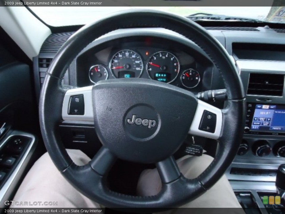 Dark Slate Gray Interior Steering Wheel for the 2009 Jeep Liberty Limited 4x4 #55808439