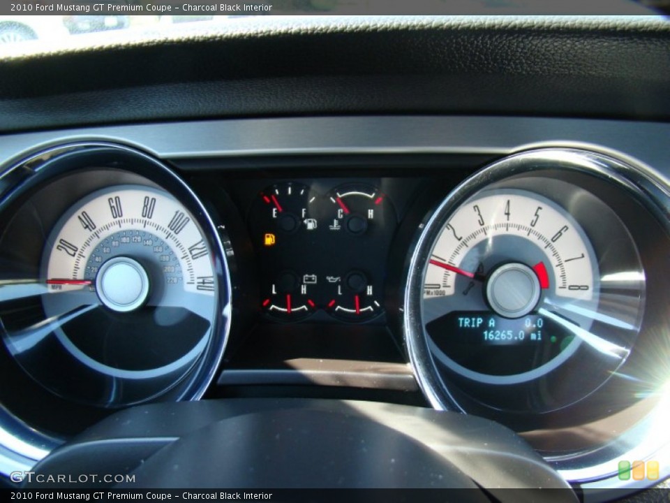 Charcoal Black Interior Gauges for the 2010 Ford Mustang GT Premium Coupe #55809686