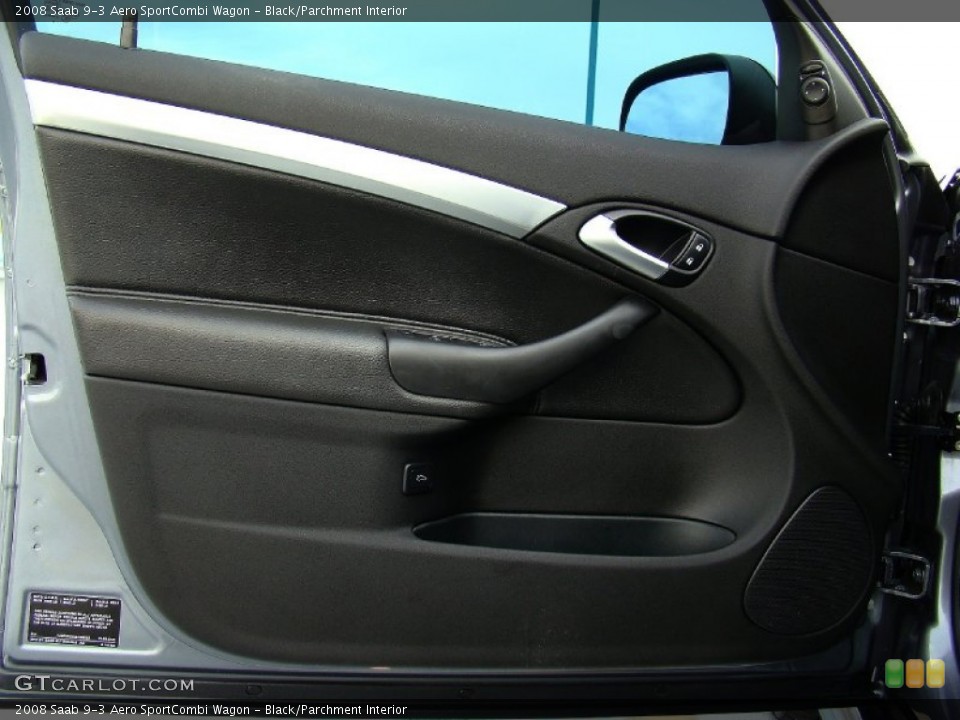 Black/Parchment Interior Door Panel for the 2008 Saab 9-3 Aero SportCombi Wagon #55809836