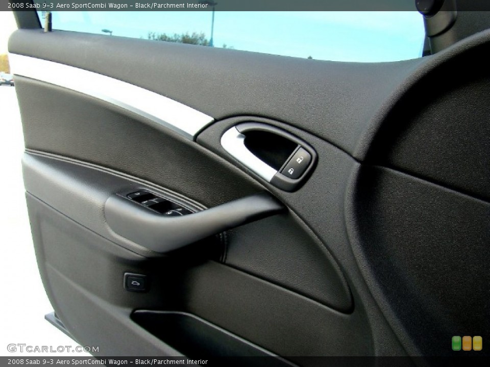 Black/Parchment Interior Door Panel for the 2008 Saab 9-3 Aero SportCombi Wagon #55809845